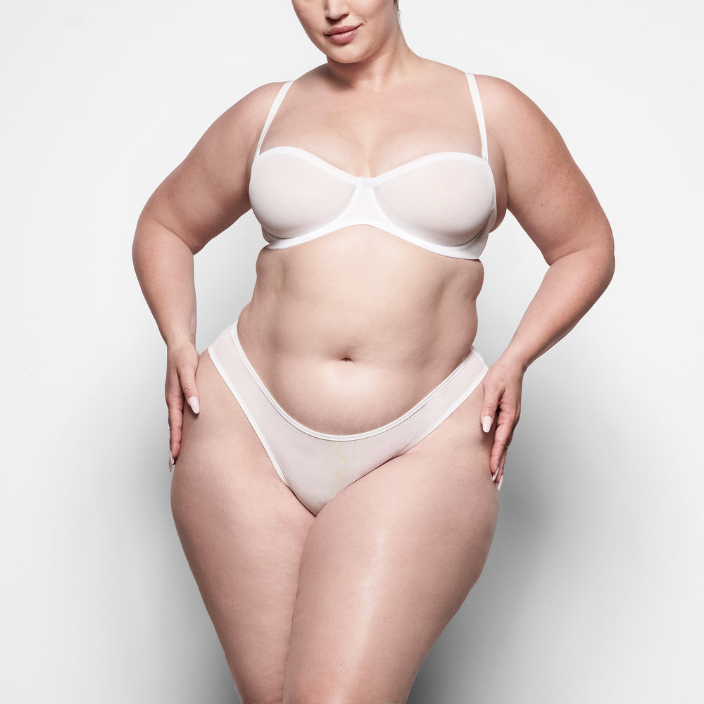 Strapless Bra Skims ULTRA FINE MESH Blanche | 368IAJCKP