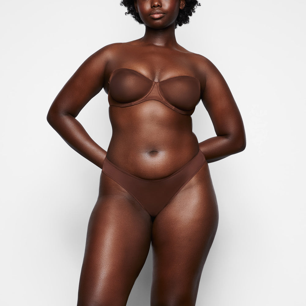 Strapless Bra Skims ULTRA FINE MESH Chocolat | 160TUEMWL