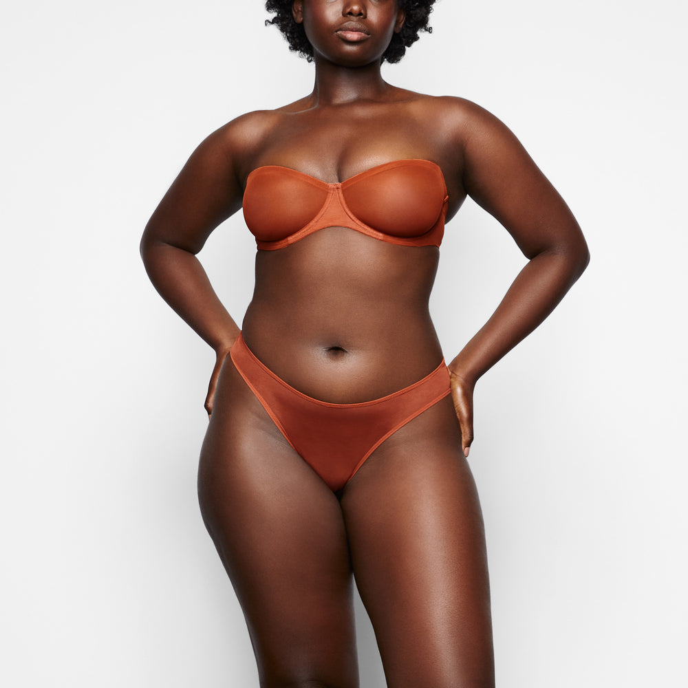 Strapless Bra Skims ULTRA FINE MESH Marron | 640KRITUL