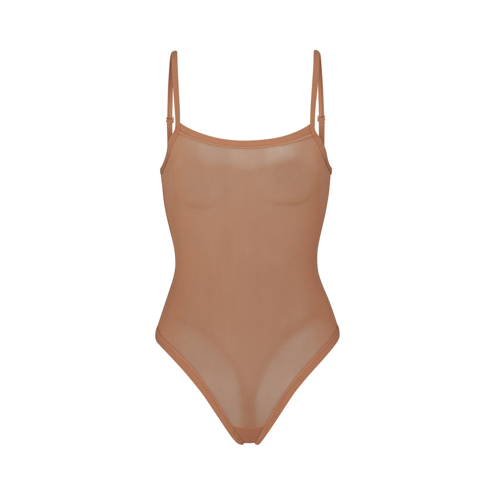Strappy Bodysuit Skims SUMMER MESH Abricot | 752RQZPUW