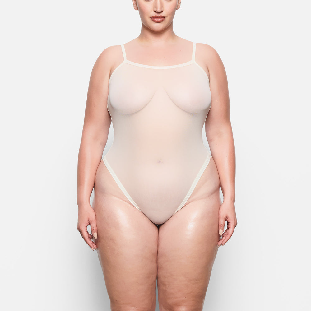 Strappy Bodysuit Skims SUMMER MESH Blanche | 085EIGOCF