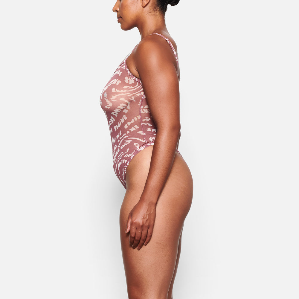 Strappy Bodysuit Skims SUMMER MESH RASPBERRY SWIRL | 905JDTUNE