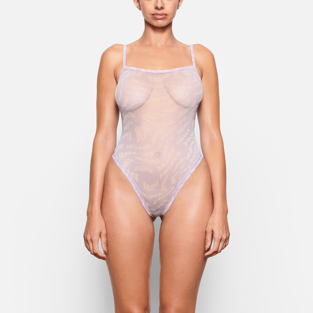 Strappy Bodysuit Skims SUMMER MESH Violette Clair | 649HUBPRZ