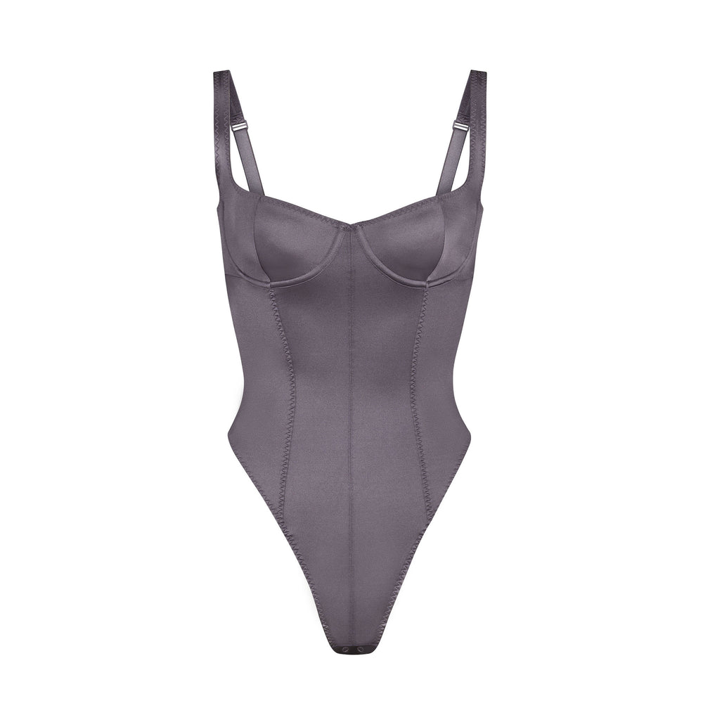 Stretch Satin Bodysuit Skims STRETCH SATIN Violette | 834FHYWUJ