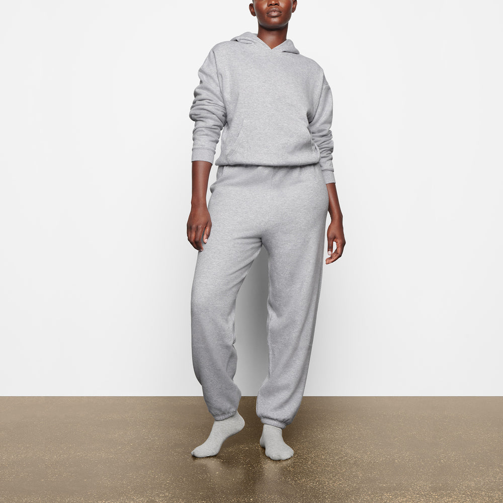 Sweat a Capuche Skims COTTON FLEECE PULLOVER Grise | 562SMKHPJ