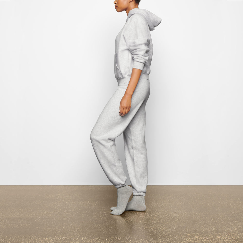 Sweat a Capuche Skims COTTON FLEECE PULLOVER Grise Clair | 673XZTNVY