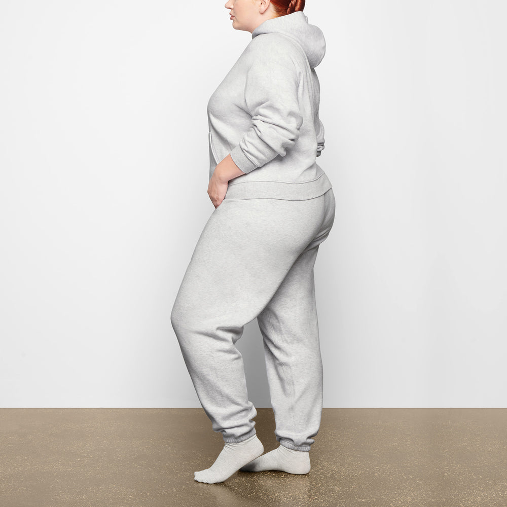 Sweat a Capuche Skims COTTON FLEECE PULLOVER Grise Clair | 673XZTNVY