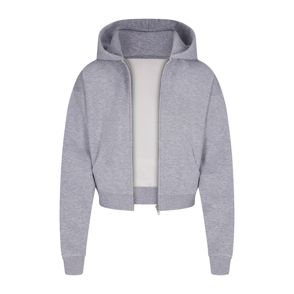 Sweat a Capuche Skims COTTON FLEECE ZIP UP Grise | 583LEVYOH