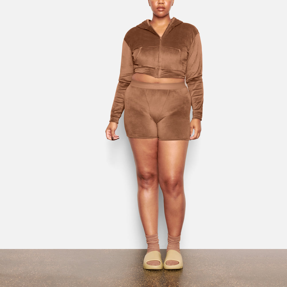 Sweat a Capuche Skims VELOUR Abricot | 235IMBLAV