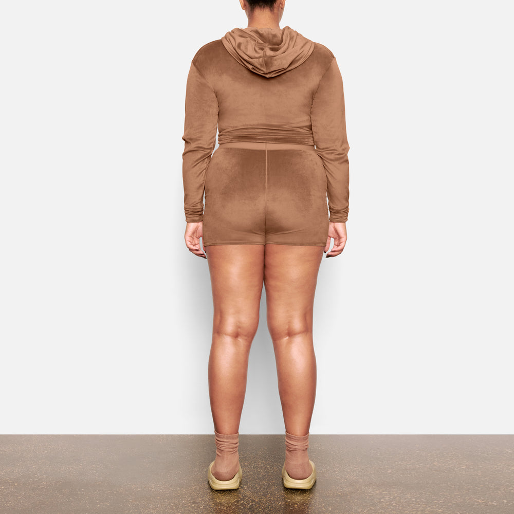 Sweat a Capuche Skims VELOUR Abricot | 235IMBLAV
