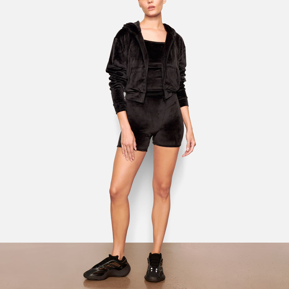 Sweat a Capuche Skims VELOUR Noir | 109FHUGMY