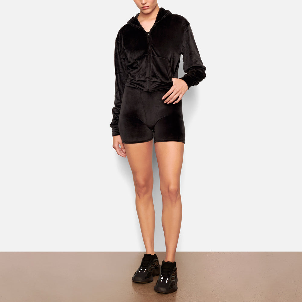 Sweat a Capuche Skims VELOUR Noir | 109FHUGMY