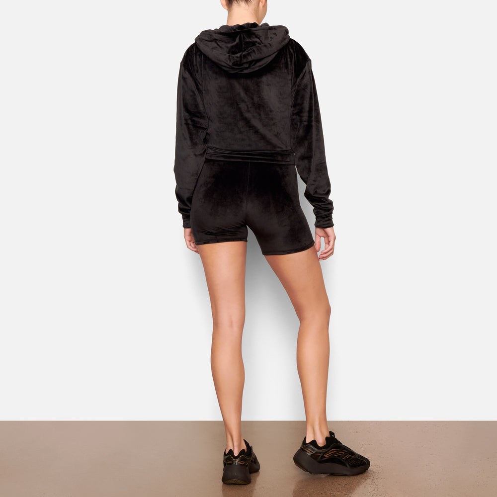 Sweat a Capuche Skims VELOUR Noir | 109FHUGMY