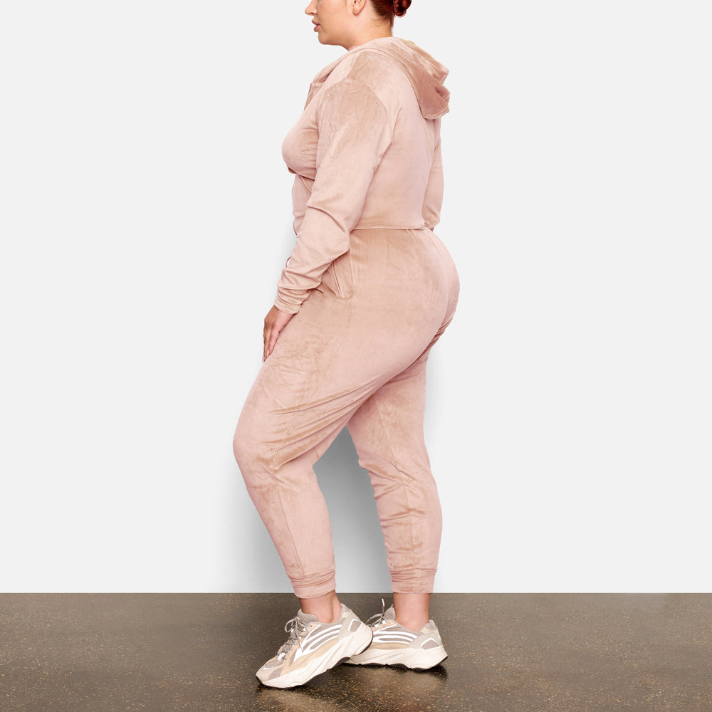 Sweat a Capuche Skims VELOUR Rose Clair | 973AJKMGN