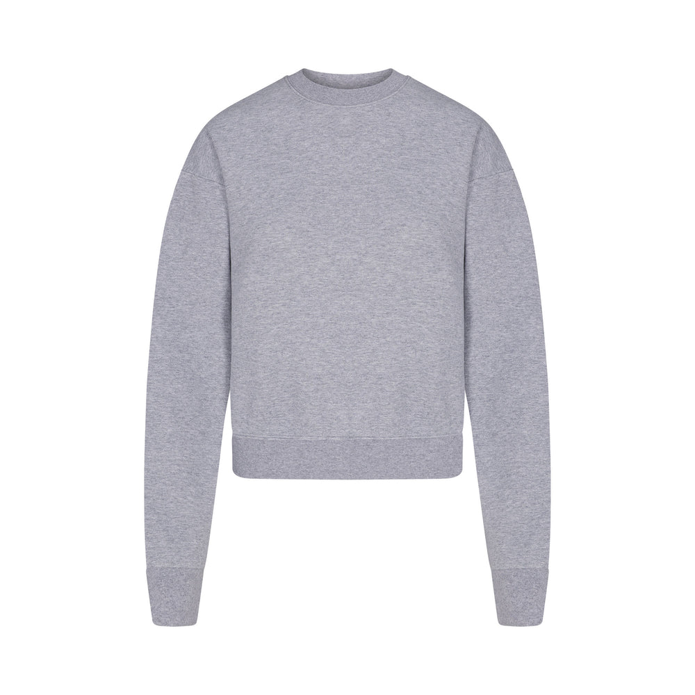 Sweatshirt Skims COTTON FLEECE CREW NECK Grise | 841WIHZLG