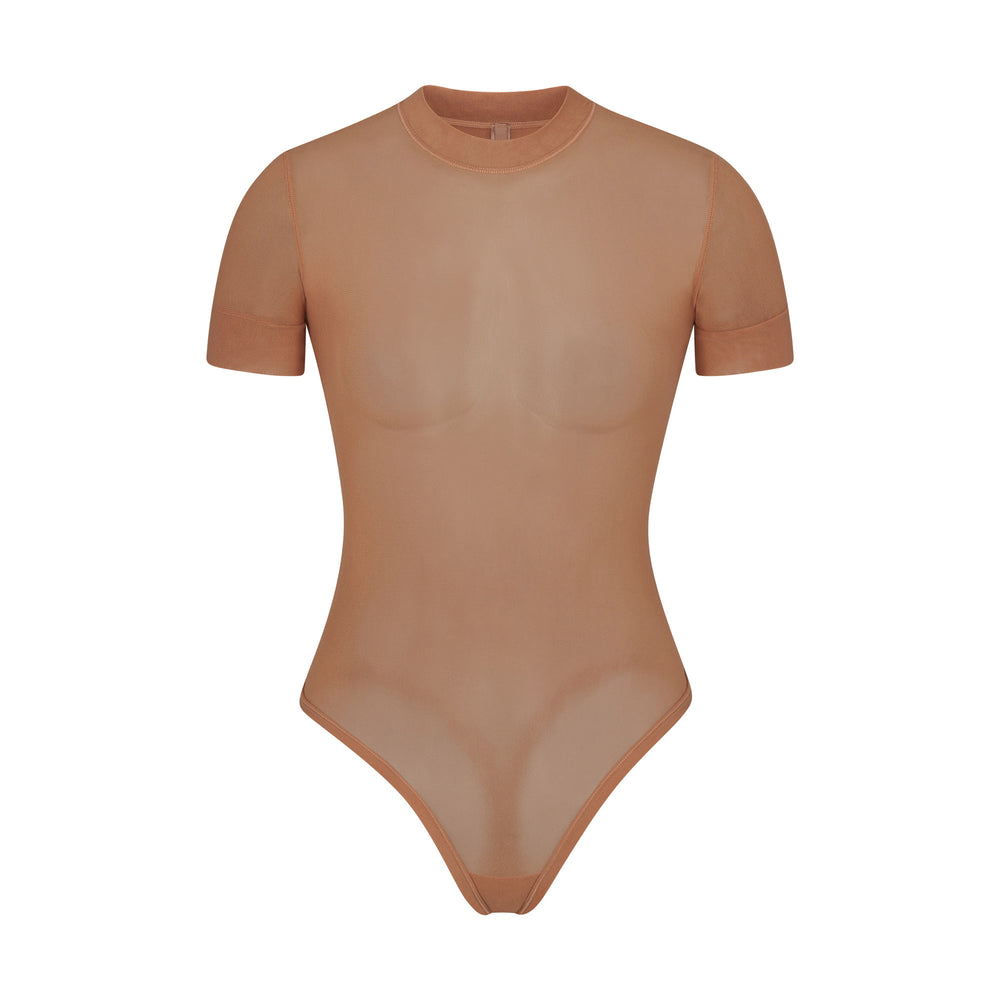 T-shirt Bodysuit Skims SUMMER MESH Abricot | 983GOIMWA