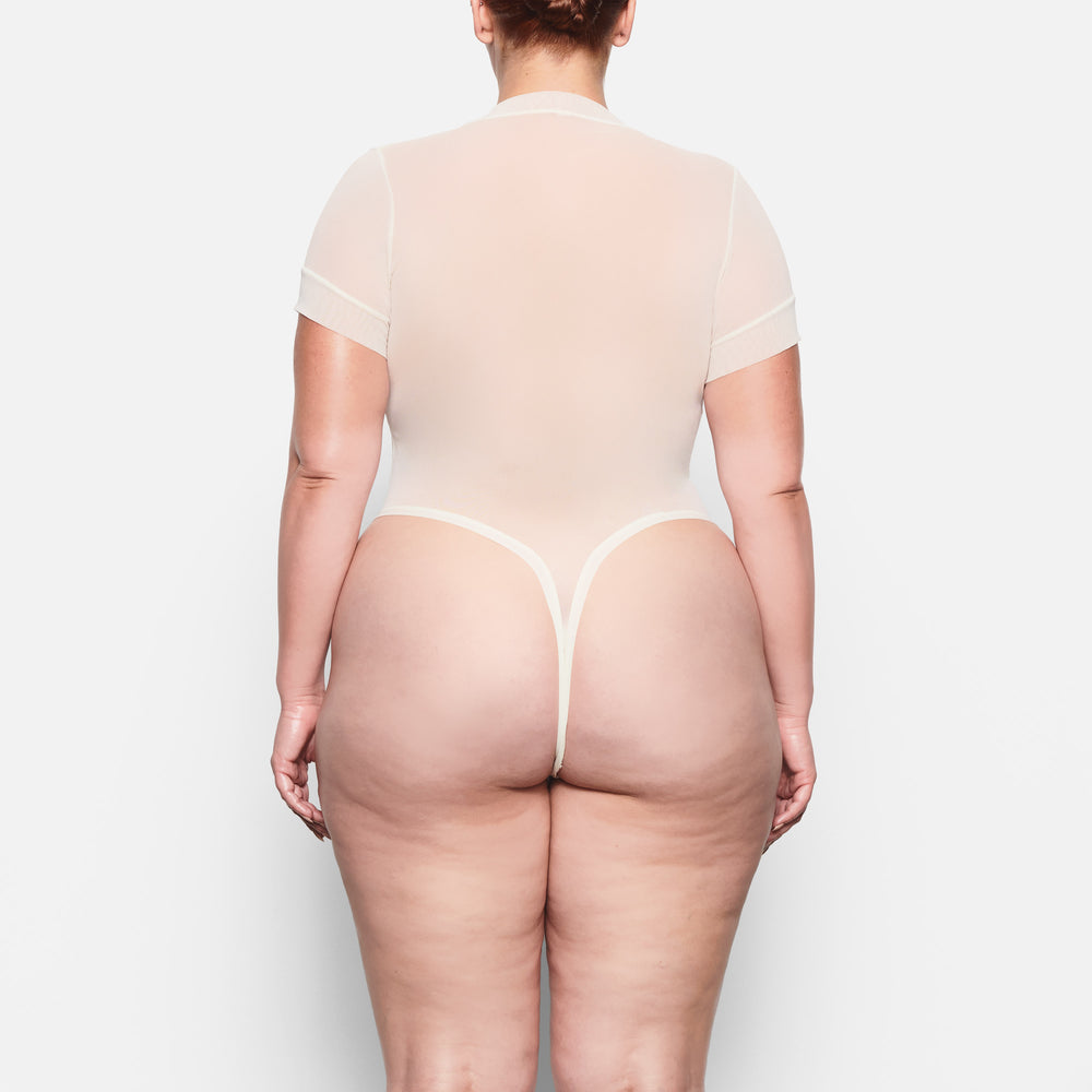 T-shirt Bodysuit Skims SUMMER MESH Blanche | 019COYJQN