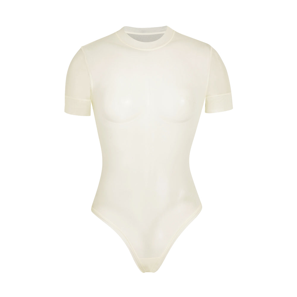 T-shirt Bodysuit Skims SUMMER MESH Blanche | 019COYJQN