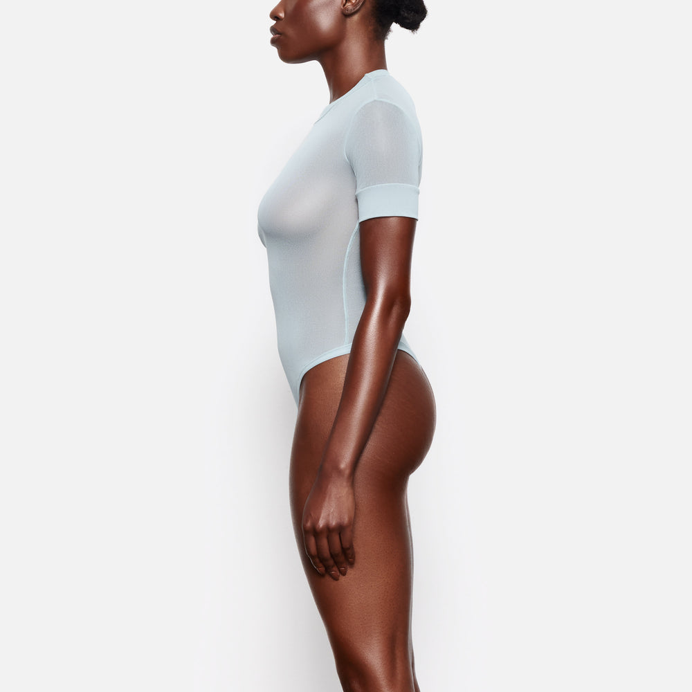T-shirt Bodysuit Skims SUMMER MESH Bleu | 145LFVPNQ