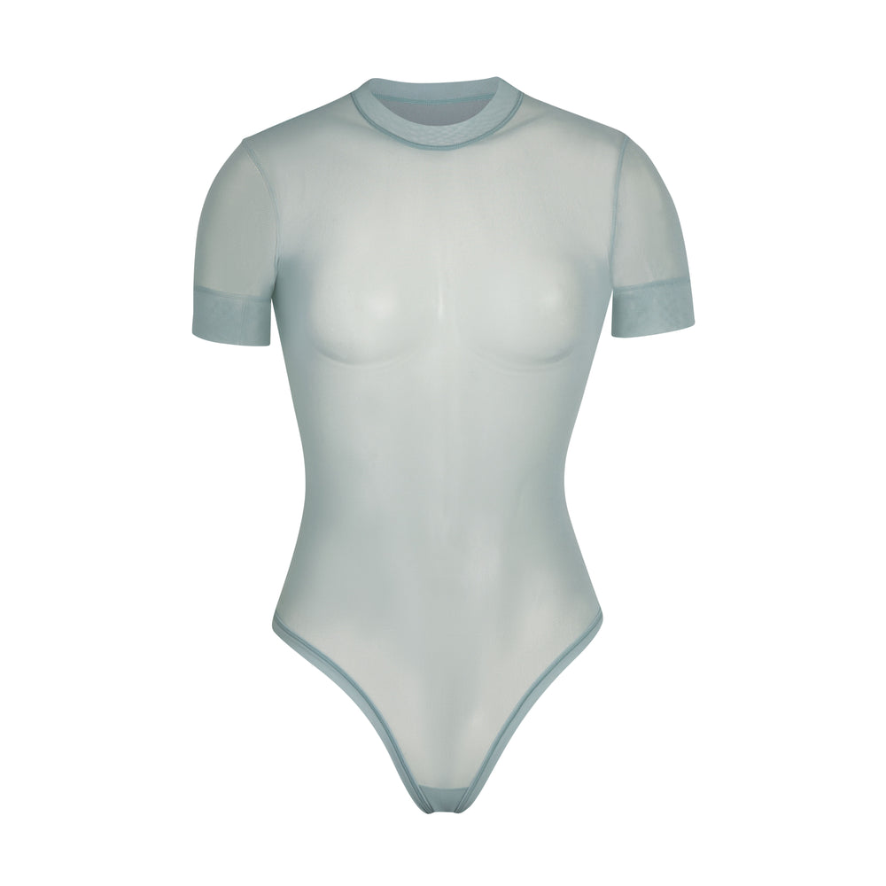 T-shirt Bodysuit Skims SUMMER MESH Bleu | 145LFVPNQ