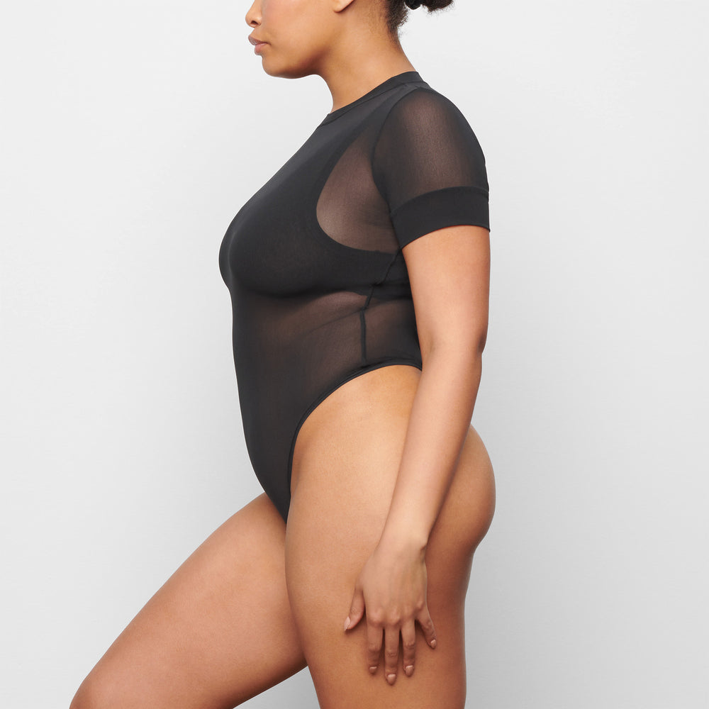 T-shirt Bodysuit Skims SUMMER MESH Noir | 352OFTRCG