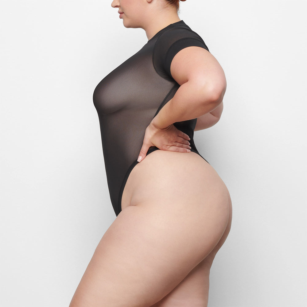 T-shirt Bodysuit Skims SUMMER MESH Noir | 352OFTRCG