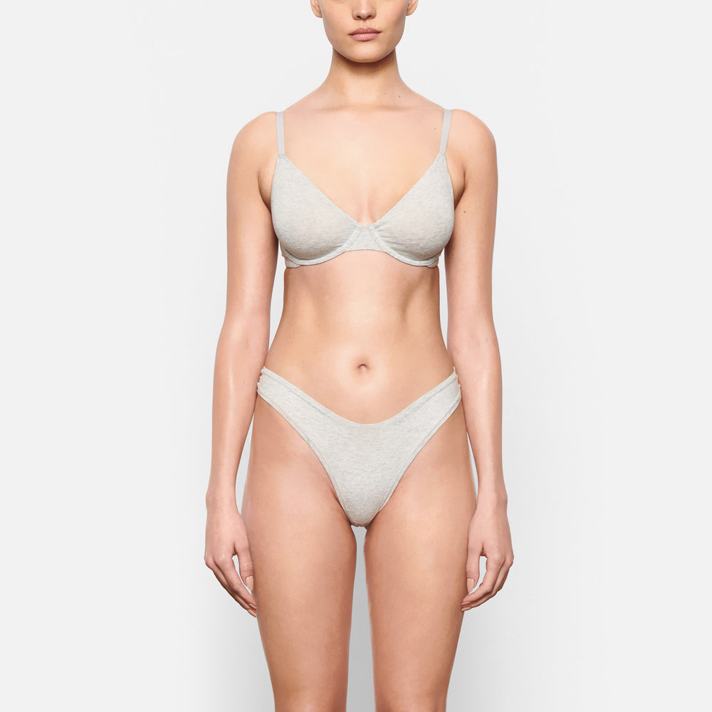 T-shirt Bra Skims COTTON JERSEY Grise Clair | 789BPZAON