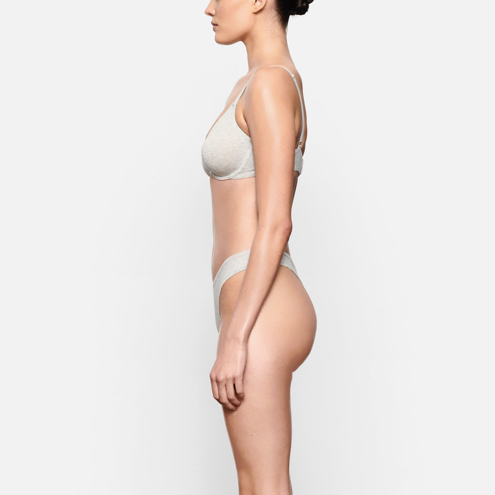 T-shirt Bra Skims COTTON JERSEY Grise Clair | 789BPZAON