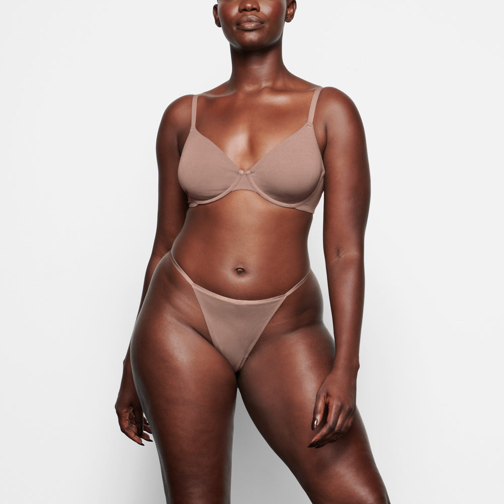 T-shirt Bra Skims COTTON JERSEY Marron | 074BPGWLY