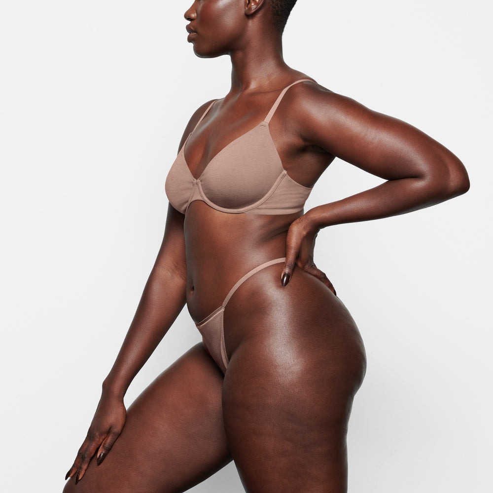 T-shirt Bra Skims COTTON JERSEY Marron | 074BPGWLY