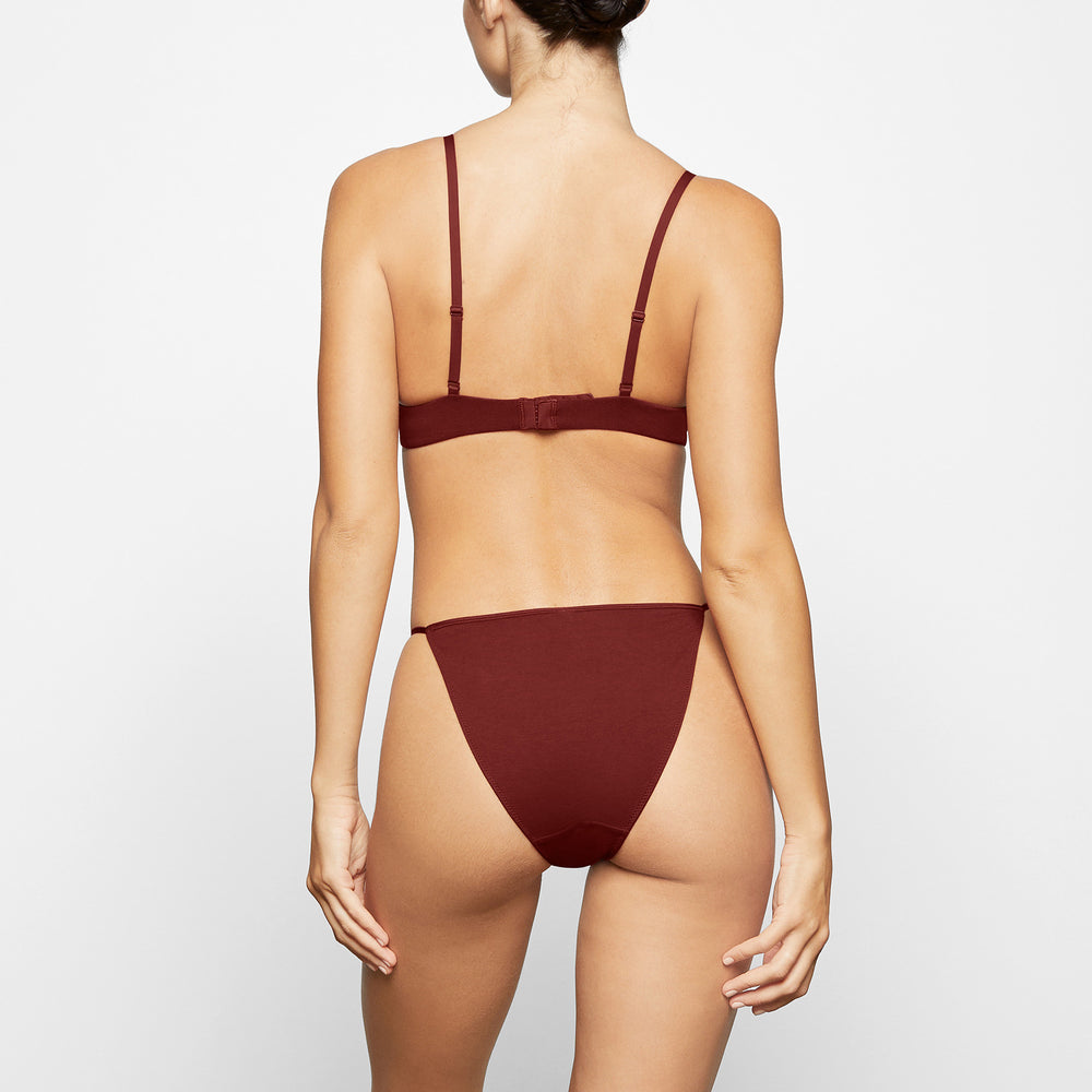 T-shirt Bra Skims COTTON JERSEY Rouge Foncé | 596BLUZNG