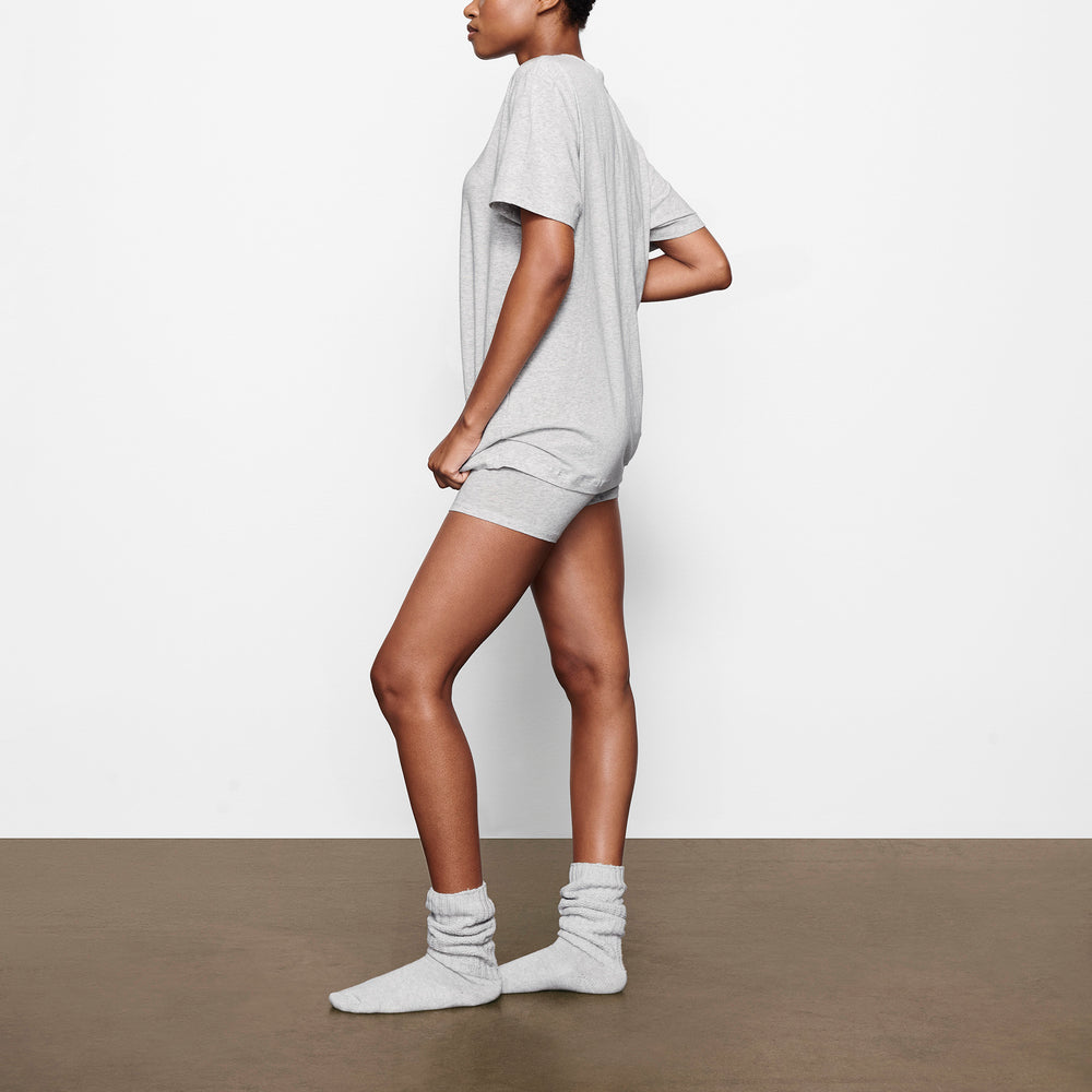 T-shirt Skims BOYFRIEND Grise Clair | 716HGXNUB