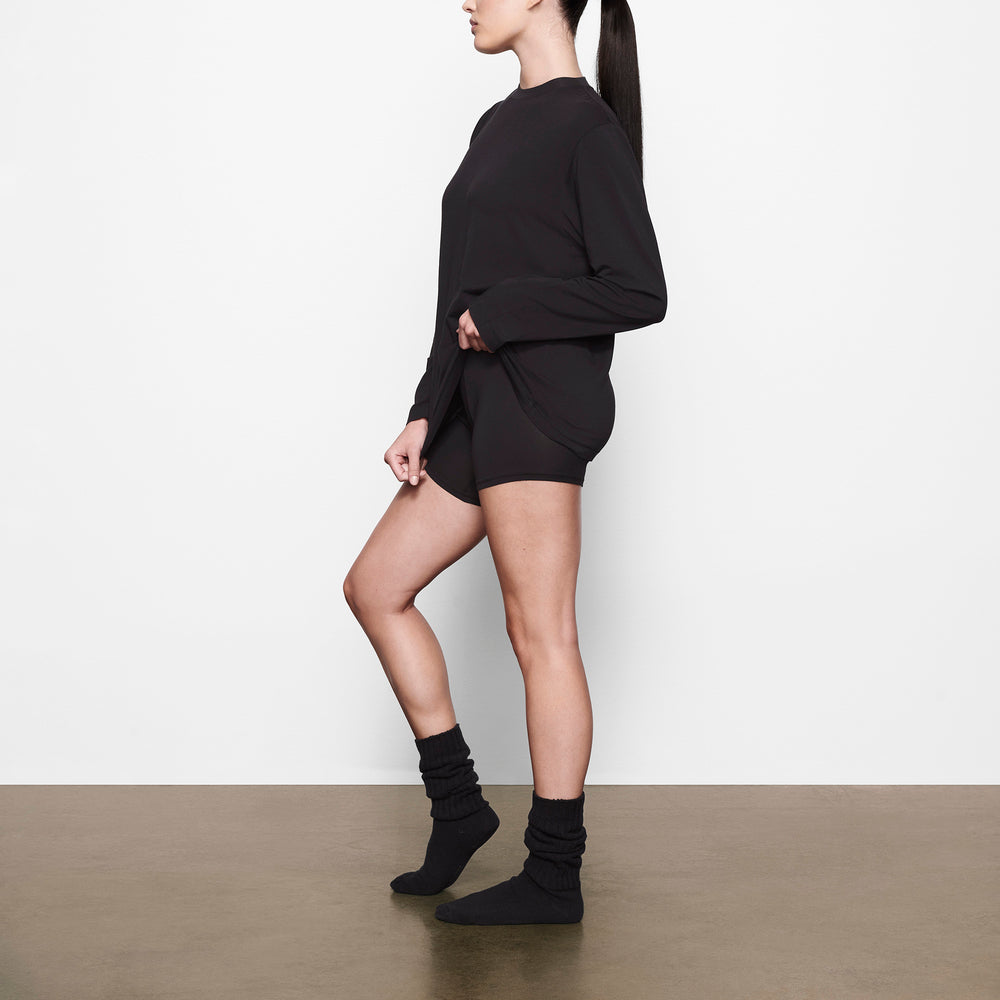 T-shirt Skims BOYFRIEND LONG SLEEVE Noir | 035JKDENU