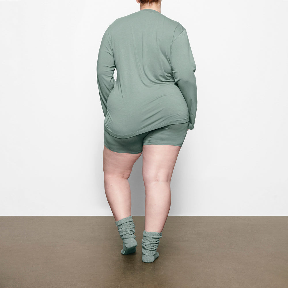 T-shirt Skims BOYFRIEND LONG SLEEVE Vert Clair | 935TFKGZR