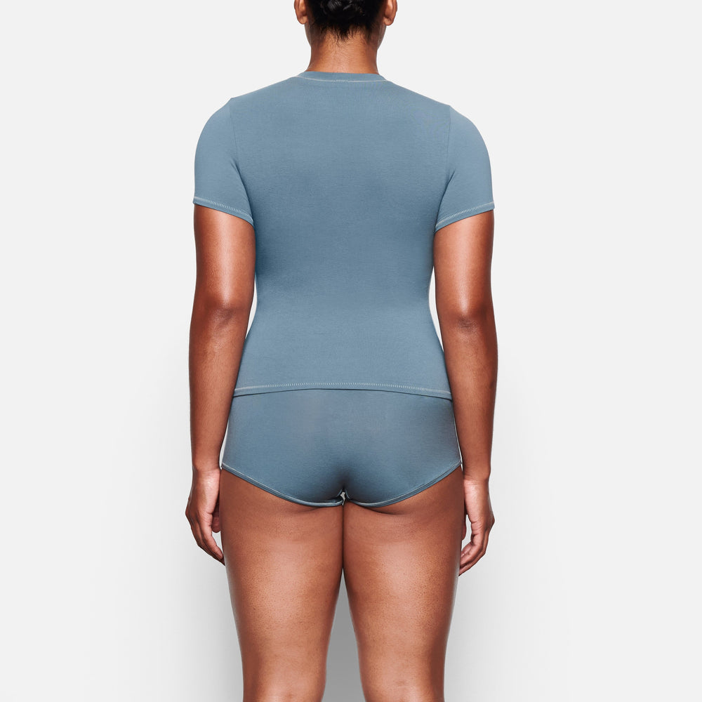 T-shirt Skims COTTON JERSEY Bleu | 036YWZCNB