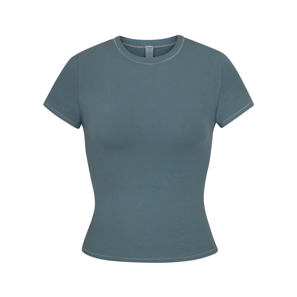 T-shirt Skims COTTON JERSEY Bleu | 036YWZCNB