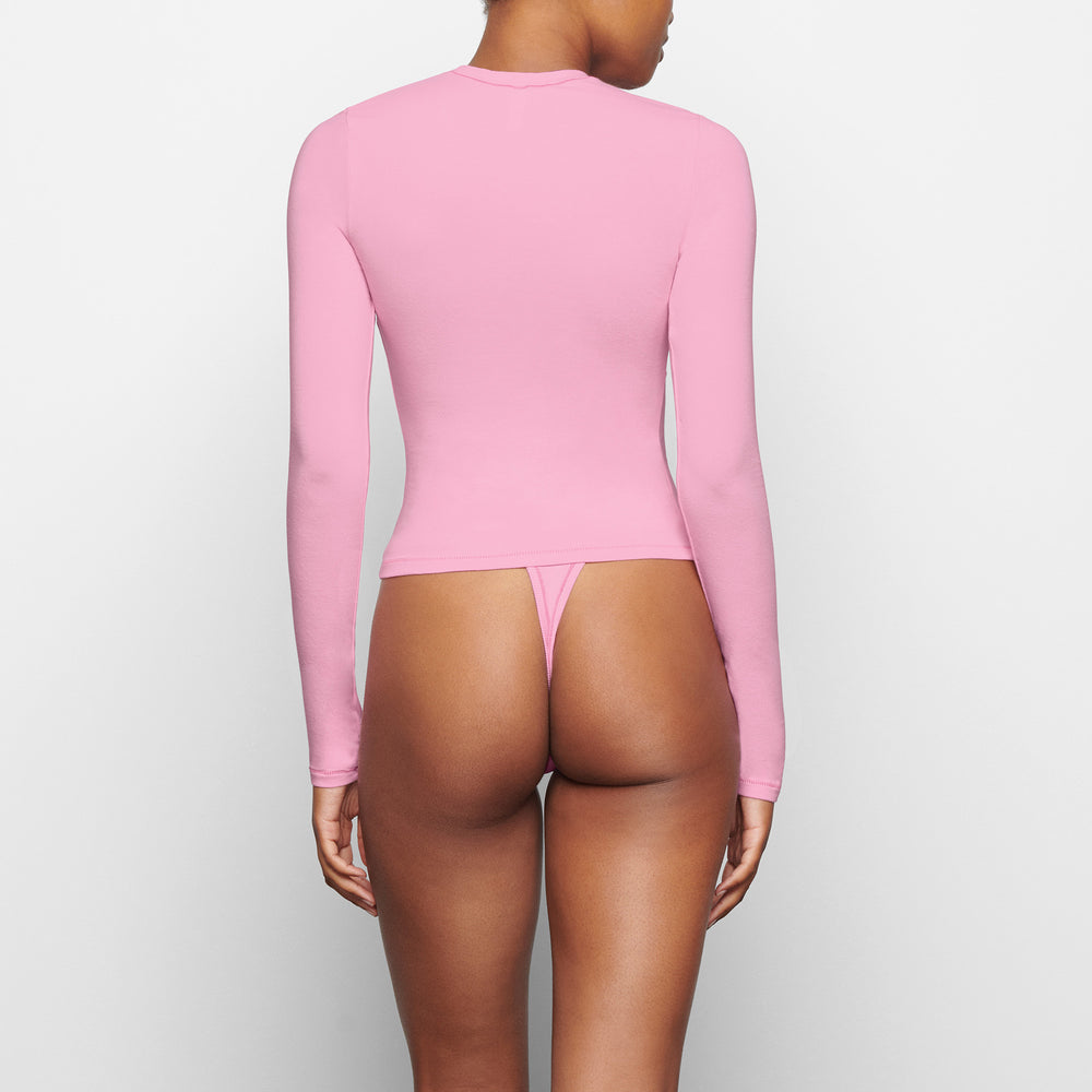 T-shirt Skims COTTON JERSEY LONG SLEEVE Rose | 471EPTUSK