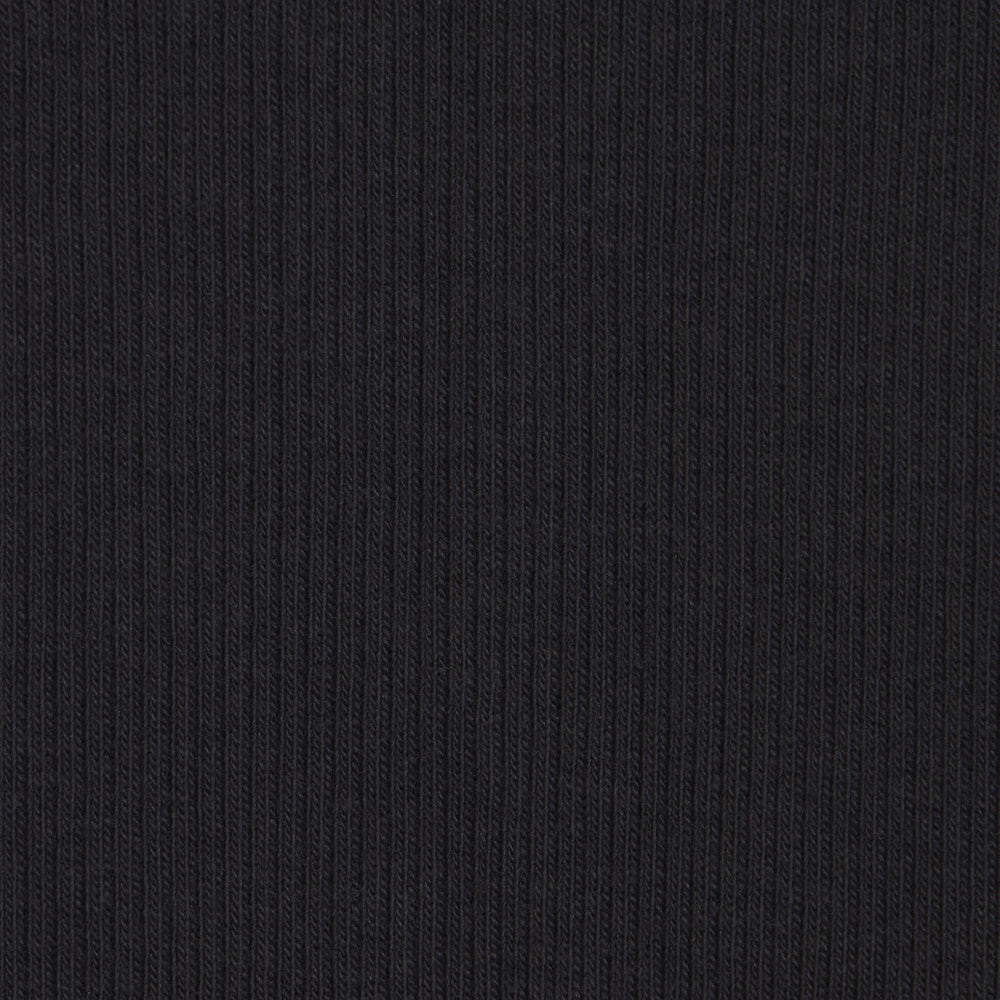 T-shirt Skims COTTON RIB HENLEY LONG SLEEVE Noir | 872BRNWOC