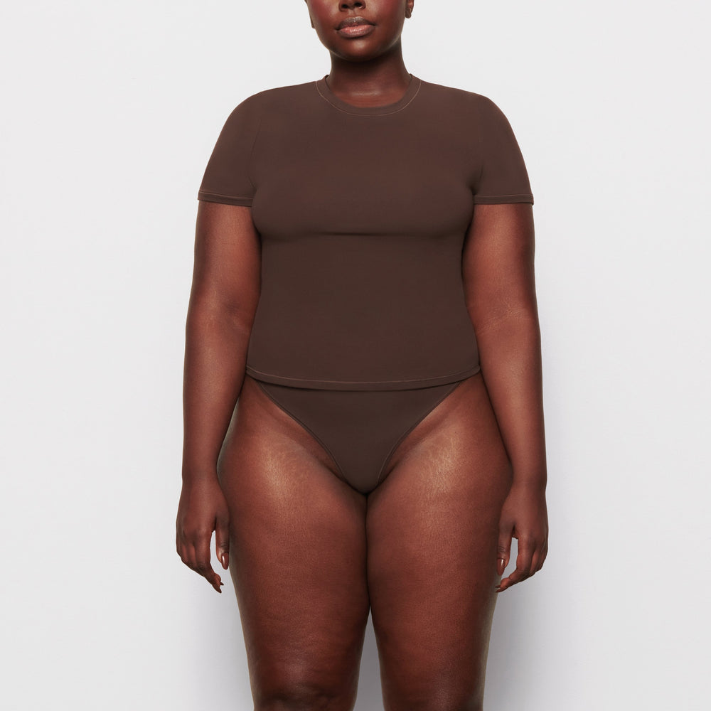 T-shirt Skims FITS EVERYBODY Chocolat | 982PYNHFU