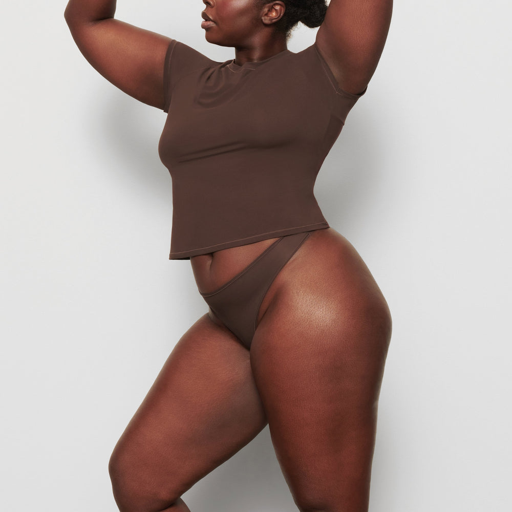 T-shirt Skims FITS EVERYBODY Chocolat | 982PYNHFU
