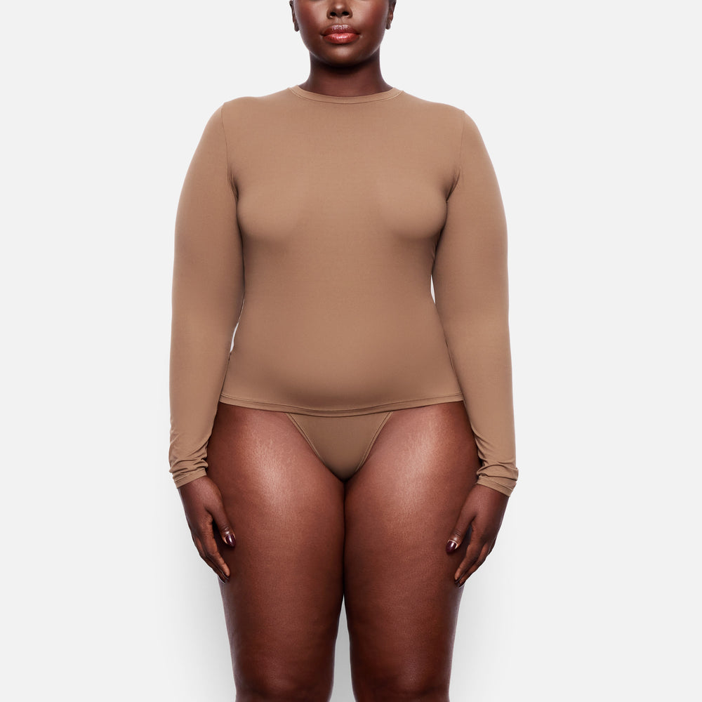 T-shirt Skims FITS EVERYBODY LONG SLEEVE Abricot | 027WJPEVM