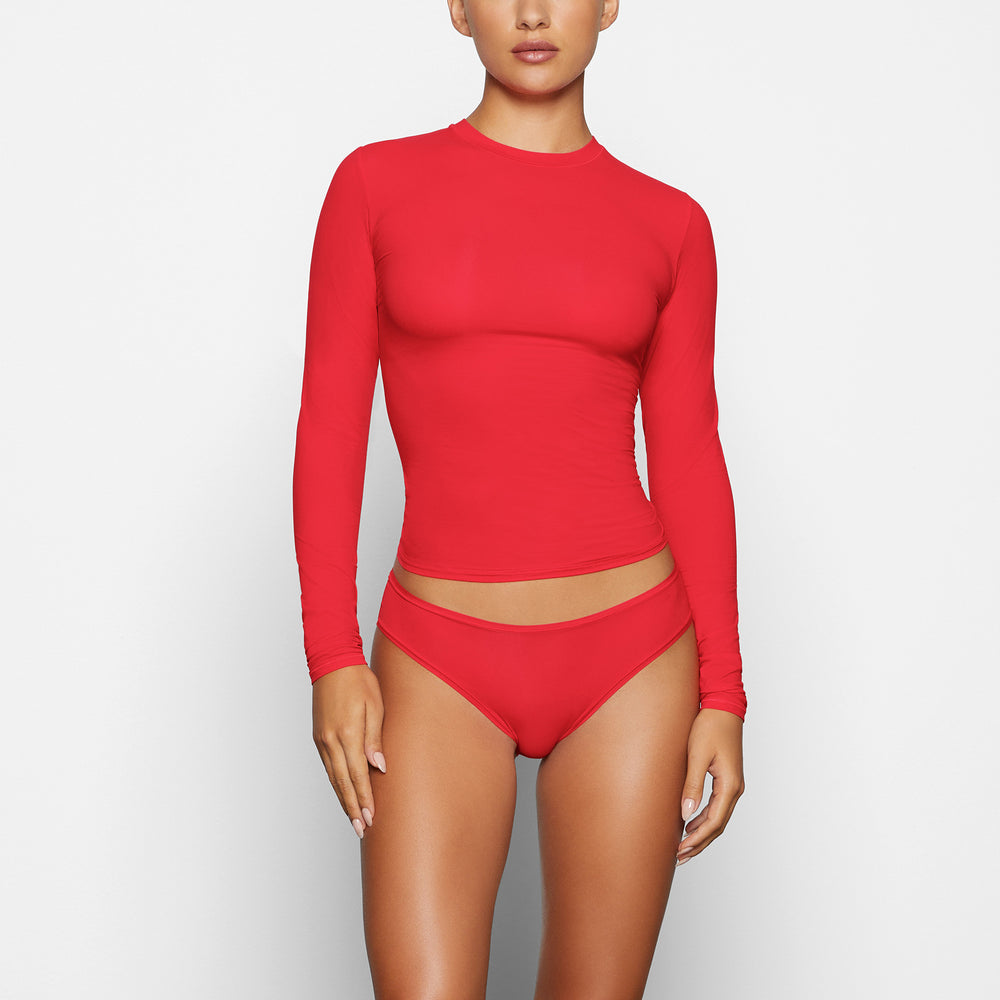 T-shirt Skims FITS EVERYBODY LONG SLEEVE Rouge | 193YWESIX