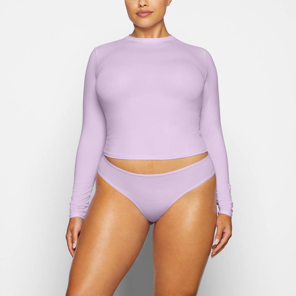 T-shirt Skims FITS EVERYBODY LONG SLEEVE Violette | 693ISKZLD