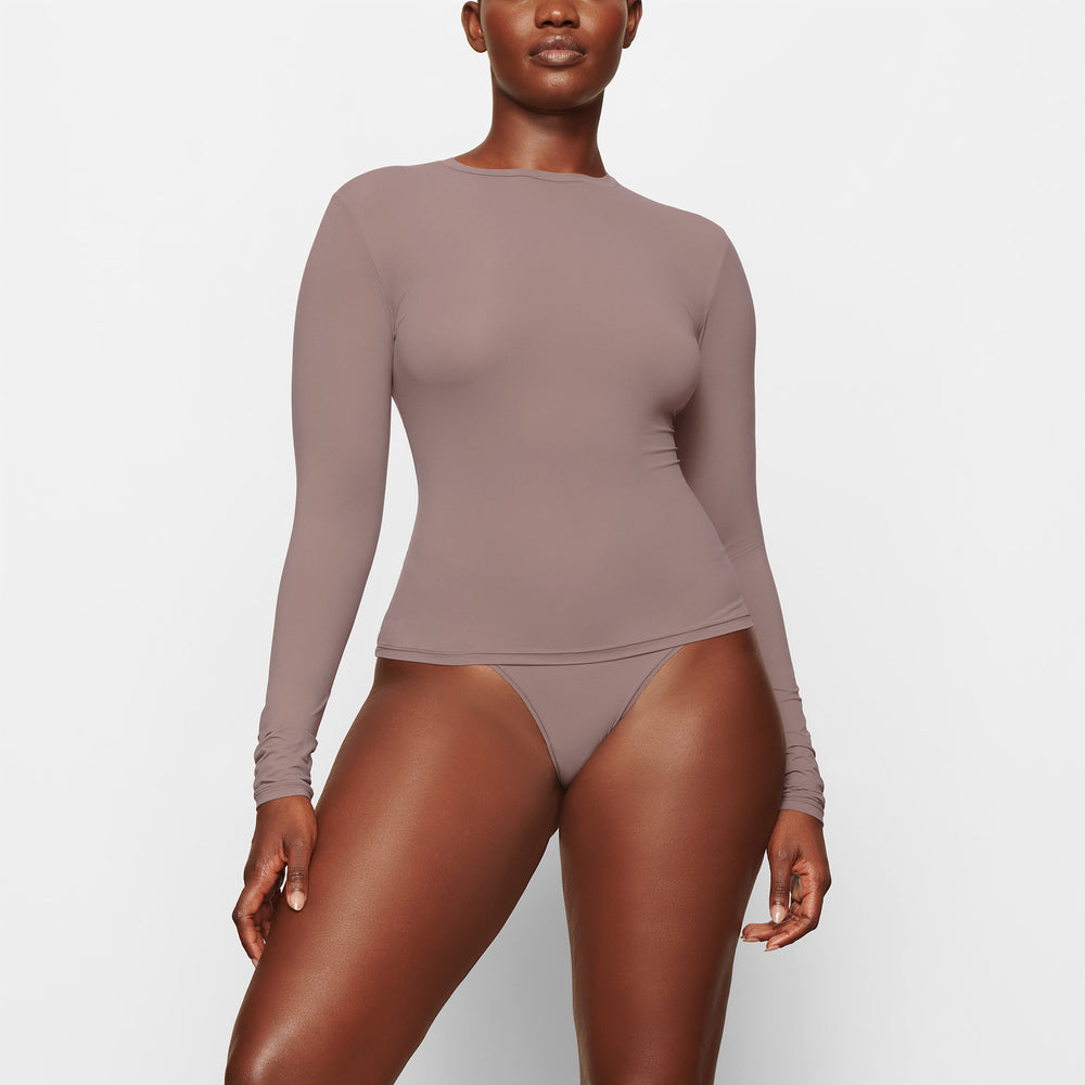 T-shirt Skims FITS EVERYBODY LONG SLEEVE Marron | 814MVDART