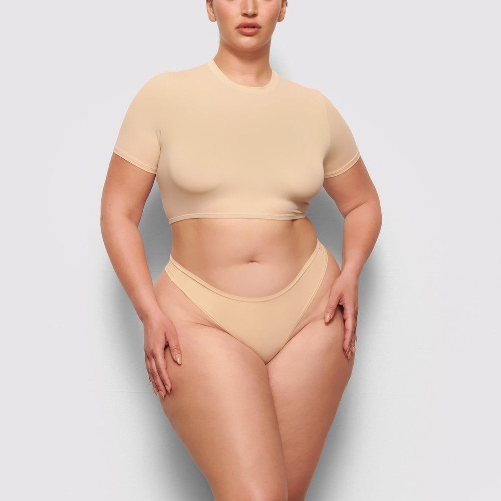 T-shirt Skims FITS EVERYBODY SUPER CROPPED Marron | 361VGCBZR