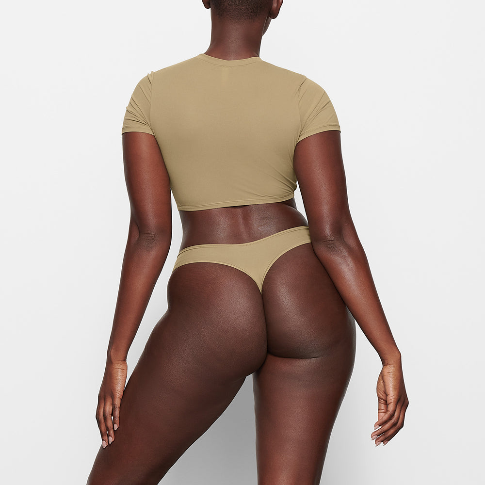 T-shirt Skims FITS EVERYBODY SUPER CROPPED Kaki | 547MOPANZ