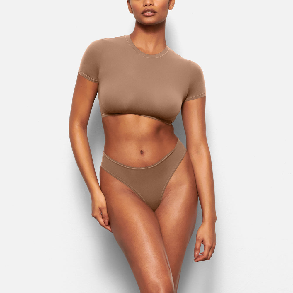 T-shirt Skims FITS EVERYBODY SUPER CROPPED Abricot | 702YGHQLP