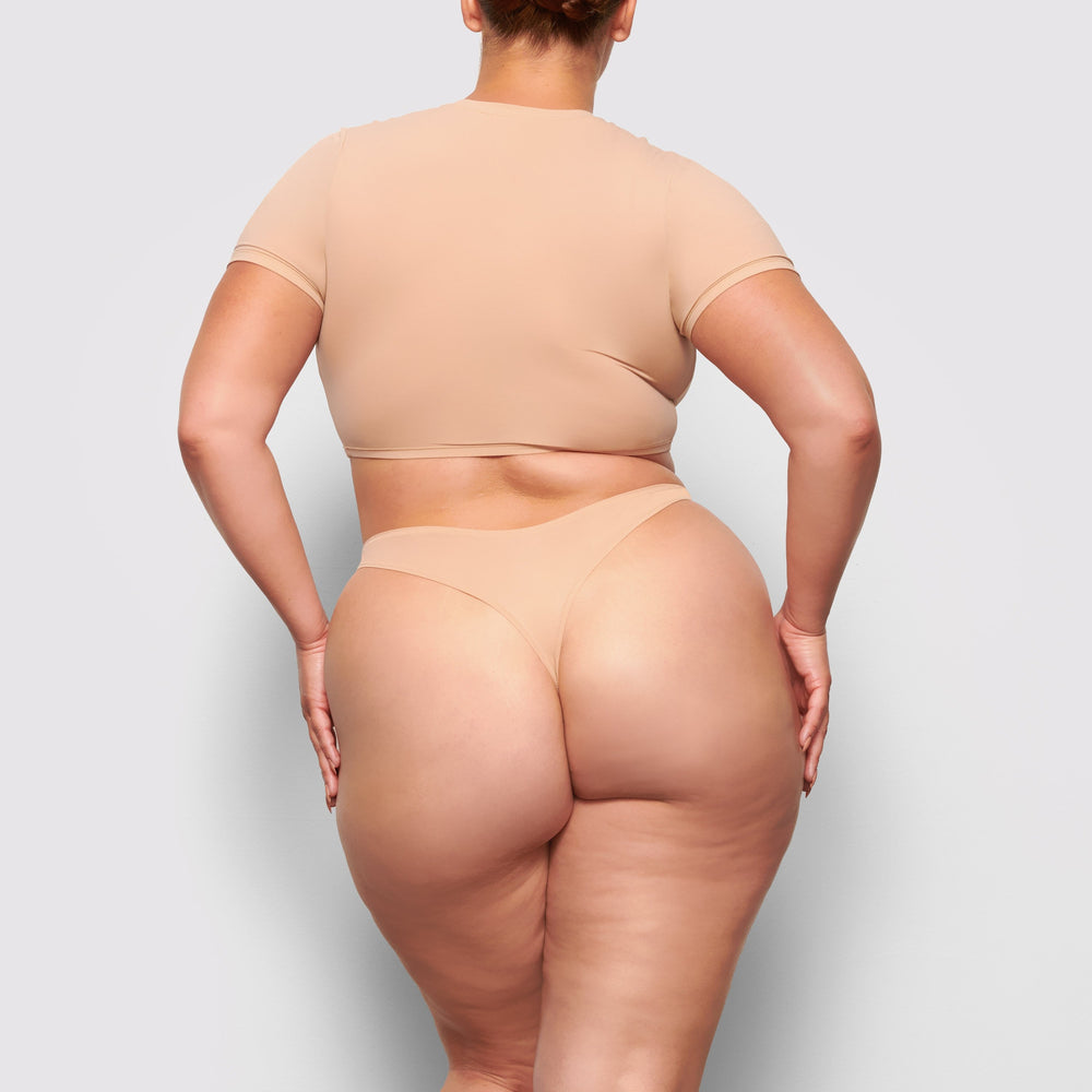 T-shirt Skims FITS EVERYBODY SUPER CROPPED Beige | 863YZTOFC