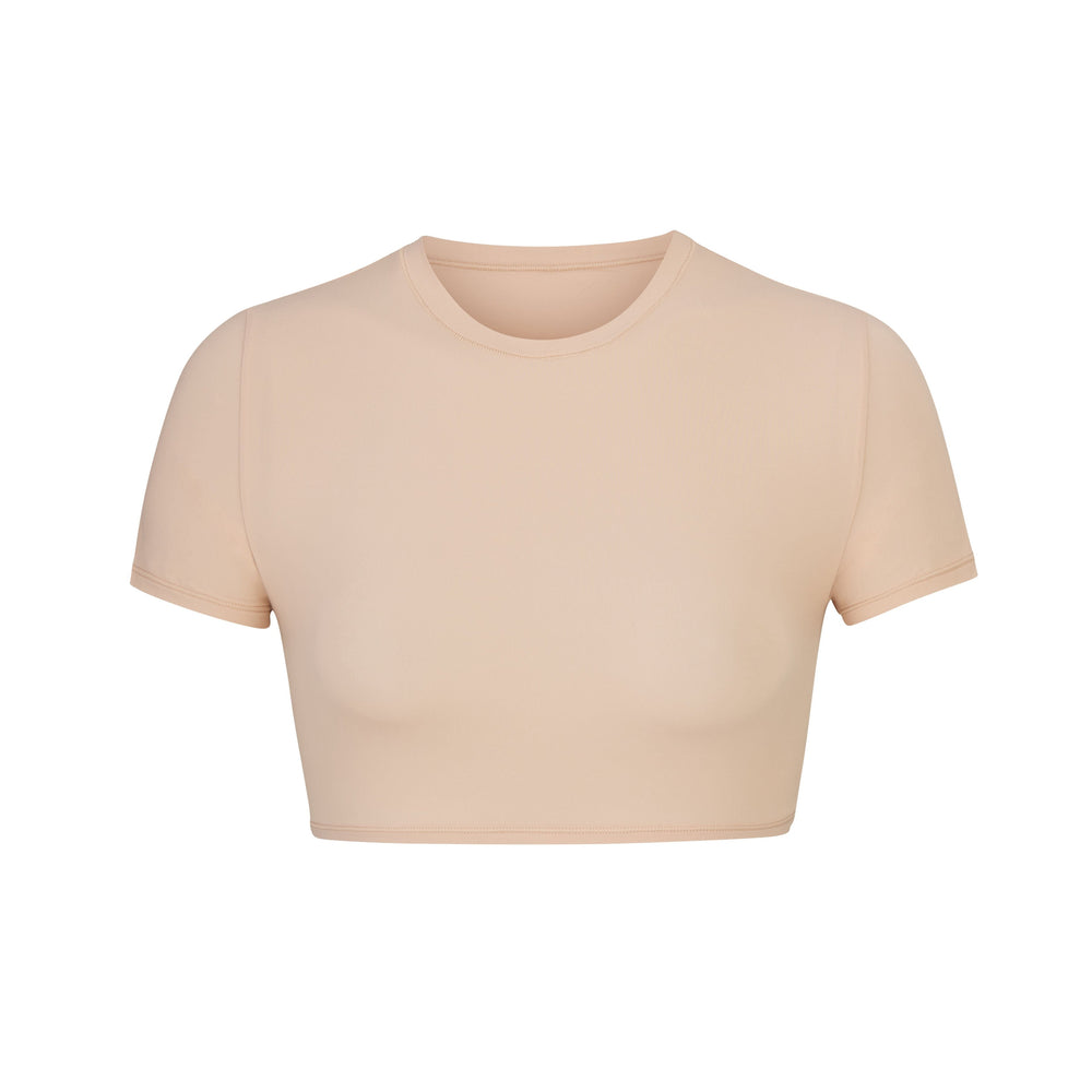 T-shirt Skims FITS EVERYBODY SUPER CROPPED Beige | 863YZTOFC