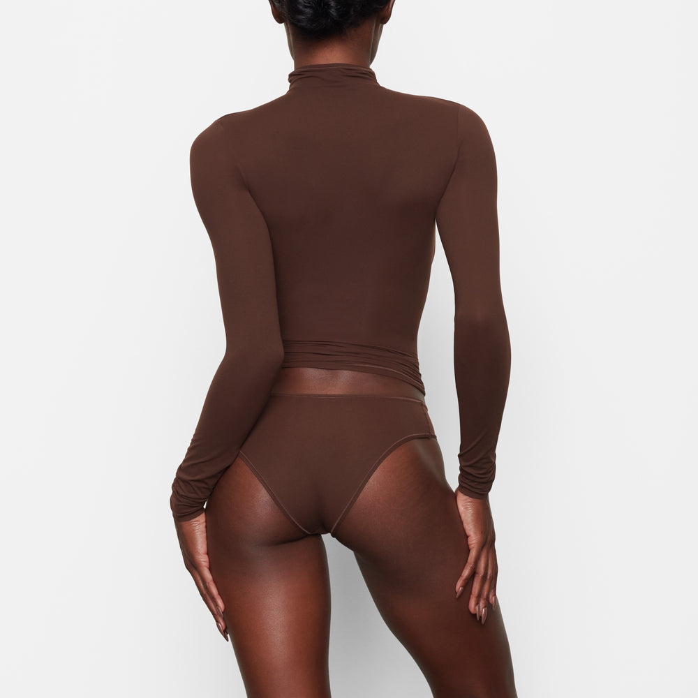 T-shirt Skims FITS EVERYBODY TURTLENECK Chocolat | 276COFINT